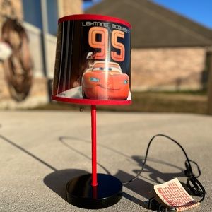 Disney Cars Table Lamp. measures 5" long x 5" wide x 13.2" high. Kids room